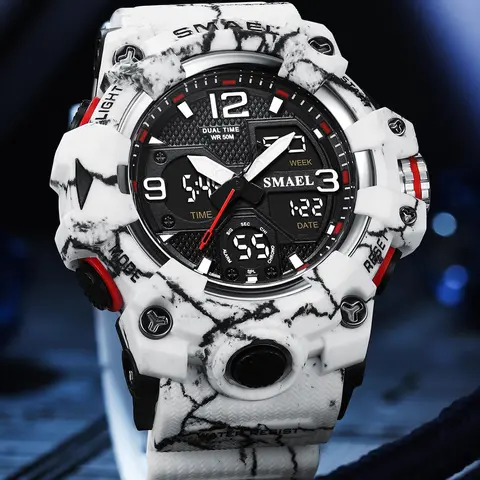 1 Piece Men's Digital Watch with Date Display, Fashion Sports Quartz Analog-Digital Waterproof Wristwatch With Box, Multifunctional Watch, Luminous Waterproof Watch, Quartz wristwatches