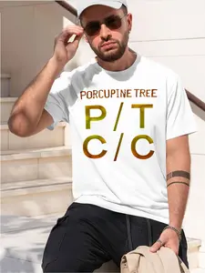 Porcupine Tree Wild Ball winter designer 2026 new model Black/White Tee Stylish & Comfortable Loose Crew Neck Short Sleeve T-shirts Versatile On Trend Eye Catching Printed Graphic Casual Tee for Da