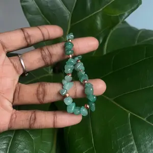 Green Aventurine Crystal Copper Bracelets