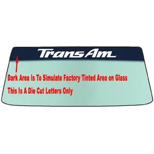 Style 2 For A PONTIAC TRANS AM Vehicle Custom Windshield Banner Graphic Die Cut Decal - Vinyl Application Tool Included