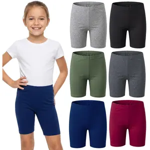 MISS POPULAR Girls Biker Shorts 6-Pack – Soft Cotton Polyester Blend with Elastic Waistband, Stretch Shorts (Sizes 4–16)