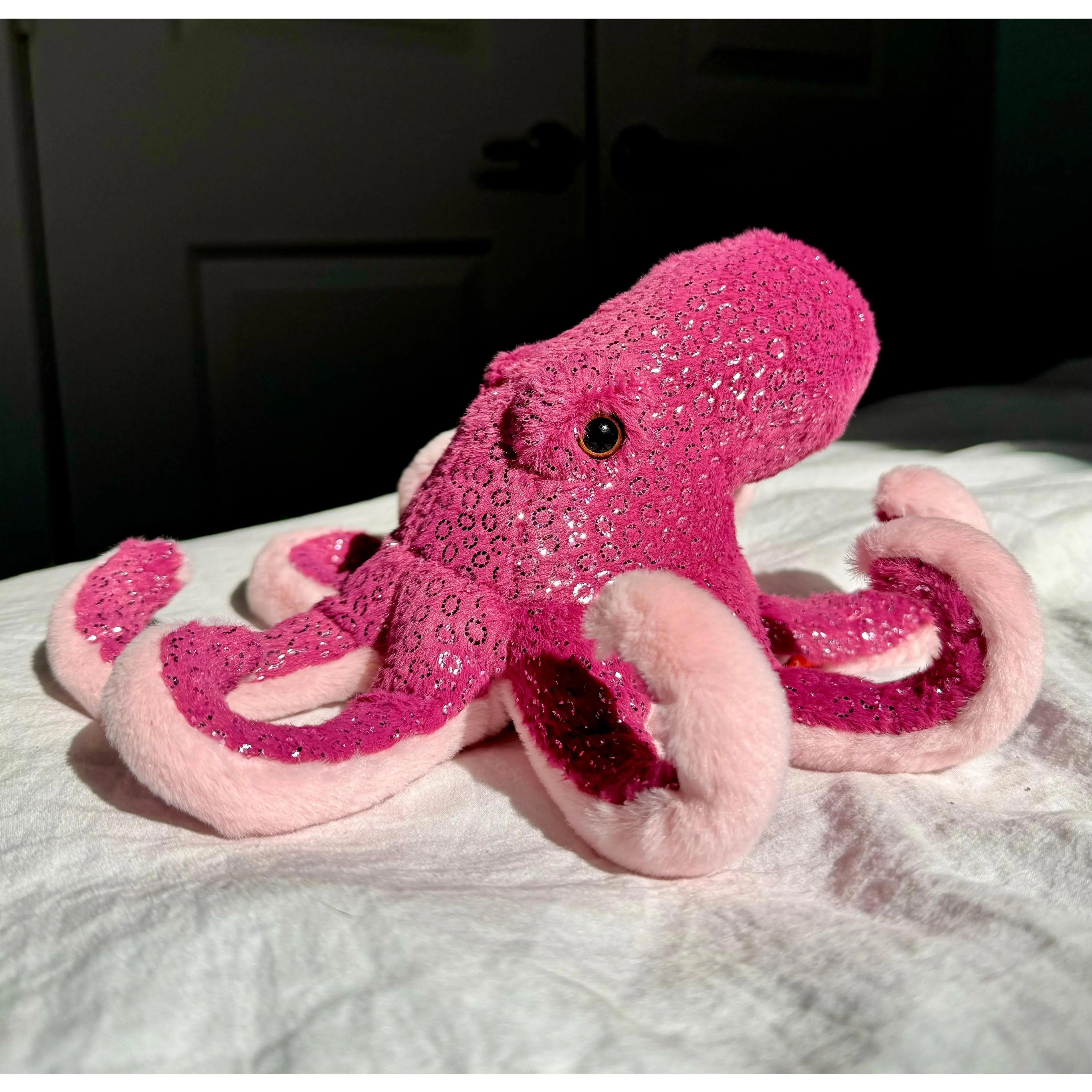 Soft Pink Foil-Ringed Octopus (6-inch) Stuffed Animal, Toy | Adopt an Octopus