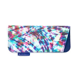 Blenders Wavey Sleeve Velvet-Lined Sunglass Pouch Slim Pack-n-Go Travel Sleeve Unisex Fit Eye-Catching Wavey Pattern Soft Protection Everyday Convenience