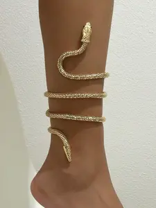 Versatile Stylish Snake Freely Wrap Chain, Adjustable Leg Chain, Ankle Bracelet, Arm Cuff, Freely Shapeable Simulated Snake Body Jewelry