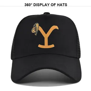 Cross-border Yellowstone baseball cap, silk-printed Yellowstone mesh cap, printed duckbill cap, unisex washable breathable sun hat