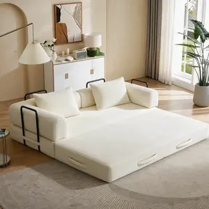 78 Inch Convertible Sleeper Sofa Bed Futon Boneless Couch Lounge Loveseat with Pull Out Bed No Assembly Required Modern Design