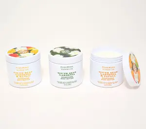HomeWorx by Slatkin + Co. 3pc South Seas Gardenia 14.4oz Body Butter