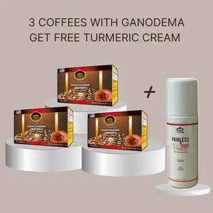 COMBO COFFEE GANODERMA 4 IN 1 + FREE CREAM WITH TURMERIC