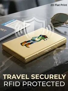 Unisex RFID Blocking Metal Card Holder, Side Open Design, Ultra-Thin Matte Finish, Secure Card Storage, Fashion Accessory, Credit Card Case
