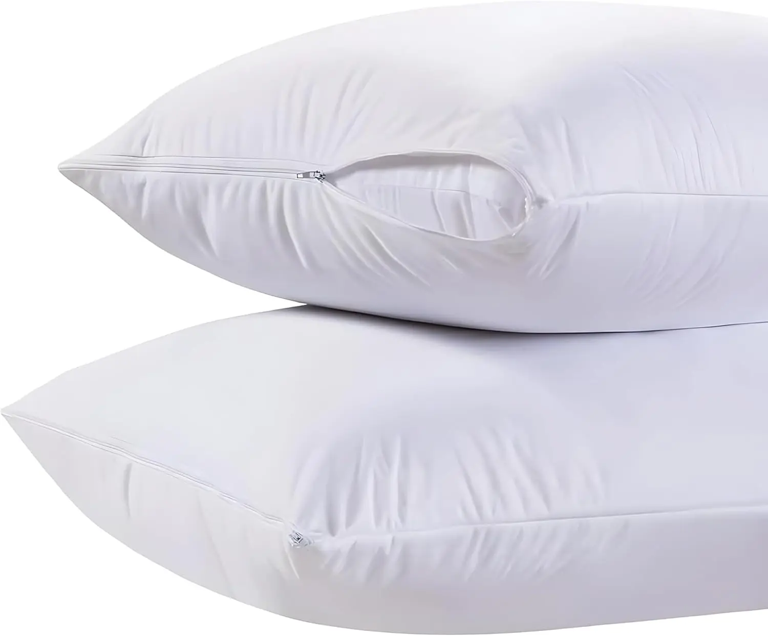 Ultra Soft Pillow Protectors with Zipper - Standard Size - Set of 2
