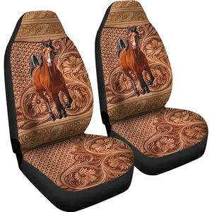 Horse Leather Emboss Car Seat Covers