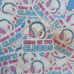 Head In the Clouds Sticker - Headphones