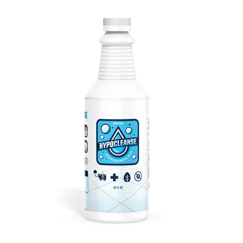 Multi-Surface Cleaner, Hypocleanse Hypochlorous Acid (HOCl) Multi-Surface Household Cleaner, 500 PPM, 32 fl oz Bottle