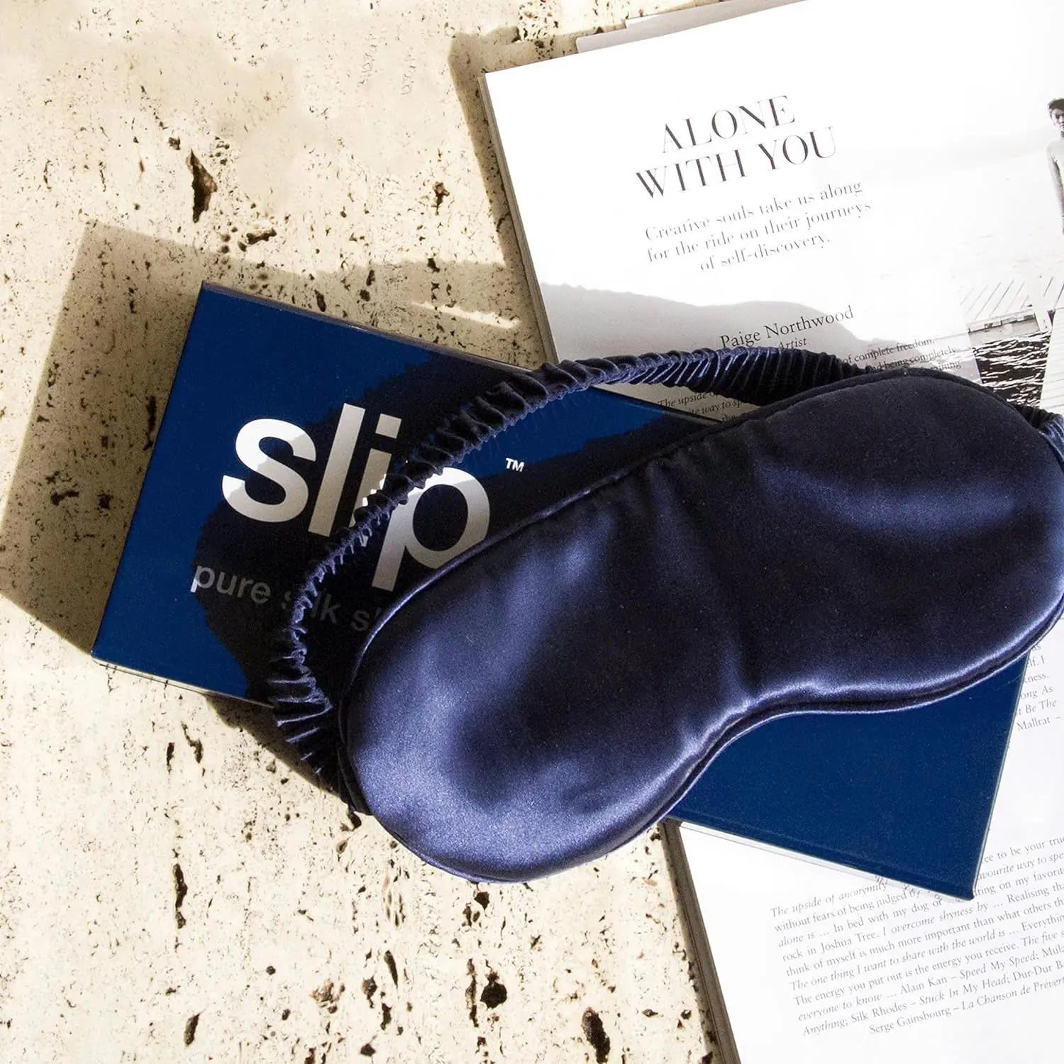 100% Mulberry Silk Sleep Mask – Ultra Soft Light Blocking Eye Mask for Restful Sleep & Anti-Crease Care