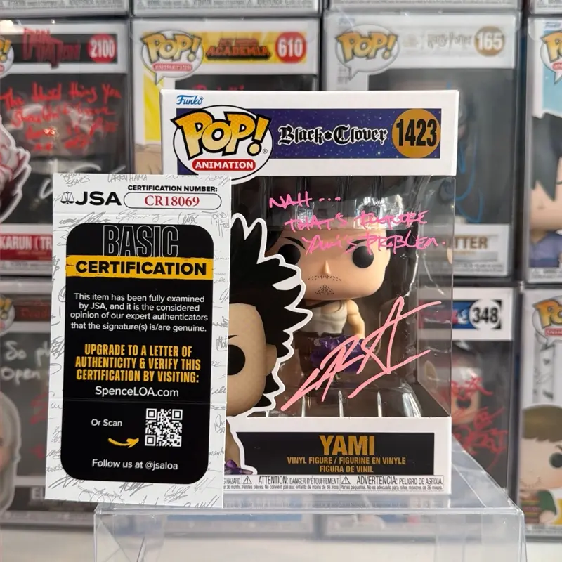 Yami Funko pop signed and quoted