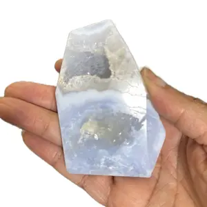 Raw Naturally Drusy Blue Agate