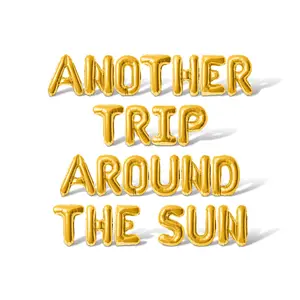 Letter Balloons - ANOTHER TRIP AROUND THE SUN 16" Inch Alphabet Letters Foil Mylar Balloon Birthday Party Banner