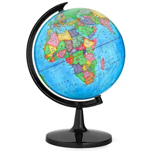 13'' World Globe,Globe for Kids,World Globe with stand,World Globes for Adults,Blue