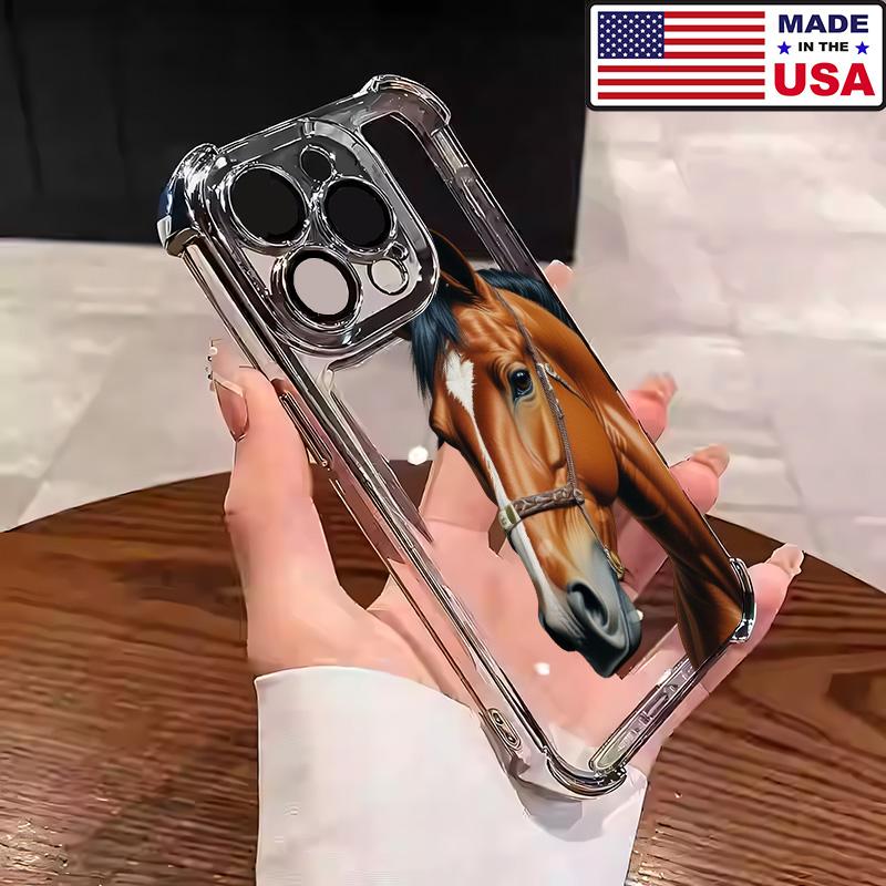 Bay Horse Western Aesthetic Design Pattern Casing For iPhone 17 16 15 14 13 12 Samsung 22 23 24 25 Plus Pro Max Ultra Soft Silicon TPU Shockproof Protector Vintage Unique Fashion Mobile Phone Case