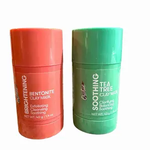 2-pc Orchid Soothing Tea Tree + Brightening  Bentonite Clay mask set net wt.40g/1.4oz for skincare
