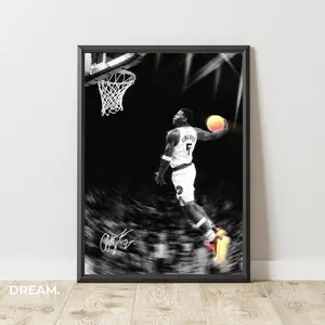 Basketball Wall Art - Anth0ny Poster | Motivational Dunk Sports Gift
