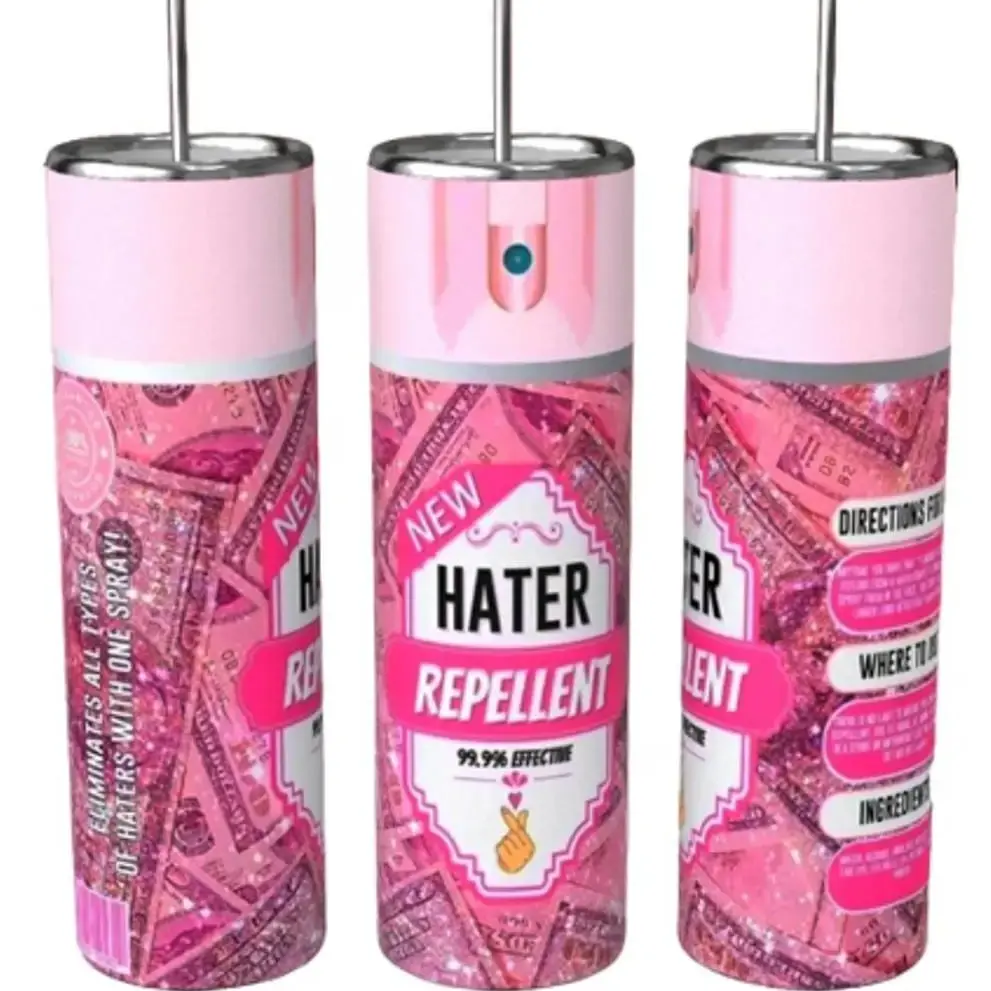 Hater 20oz Insulated Stainless Steel Water Bottle Tumbler with Straw - Double Wall Vacuum Insulation, Portable, Durable Kitchenware Drinkware, Reusable Lid, Maintains Optimal Beverage Temperature, Hand Wash Only