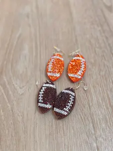 Game Day Football Sequin Earrings