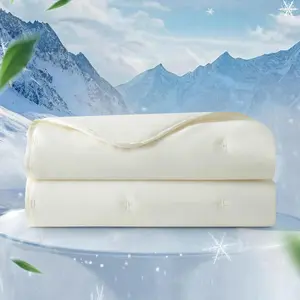 Cooling Comforter with  Tencel(TM) Lyocell, Cooling Blanket for Hot Sleepers, Night Sweats, Soft & Breathable Lightweight Summer Blanket, Q-Max 0.45, , Cream White