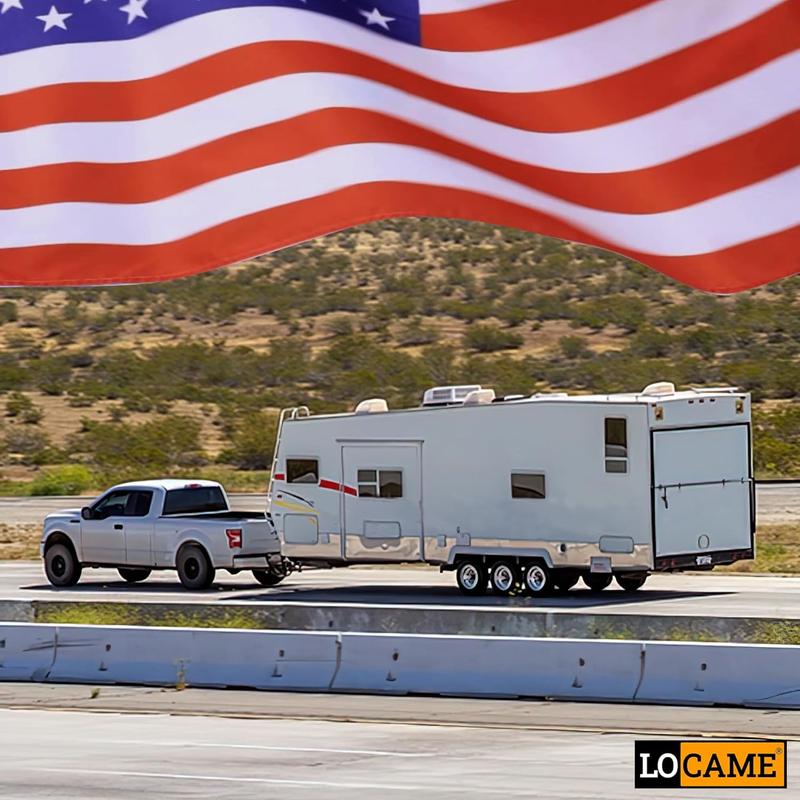 LOCAME Adjustable Trailer Hitch, Fits 2-Inch Receiver Only, 8-Inch Drop/Rise Aluminum Drop Hitch,12,500 LBS GTW-Tow Hitch for Heavy Duty Truck with Double Stainless Steel Locks, Red, LC0014