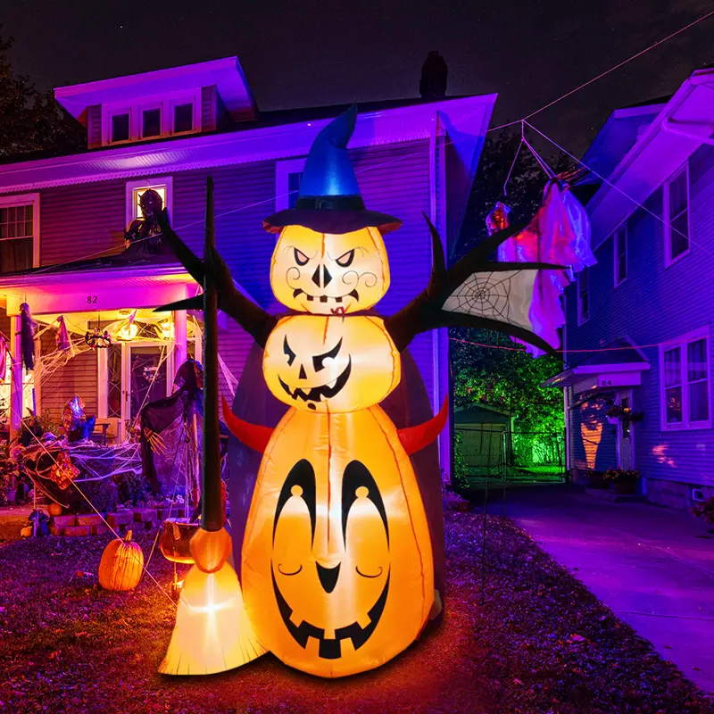 Halloween Stacked Pumpkins Inflatable (6 ft) nursery nightlight Spooky Standing