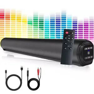 Dazone Sound Bar for Smart TV Theater Home Audio Soundbar Speaker 22” Sound Bar for TV with AUX/FM/Bluetooth/USB/TWS Connection for PC/Gaming/Projectors