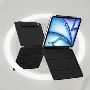 Magnetic Attachment Tablet Case, Slim Trifold Stand Tablet Case, Durable Protective Tablet Cover Compatible with iPad Mini 7 A17 Pro, Tablet Holder