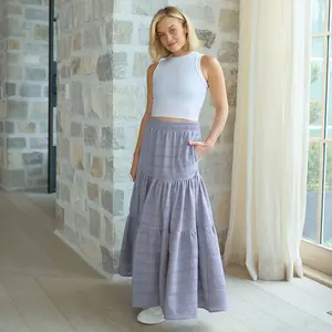 The Penny Skirt, Pebble Blue