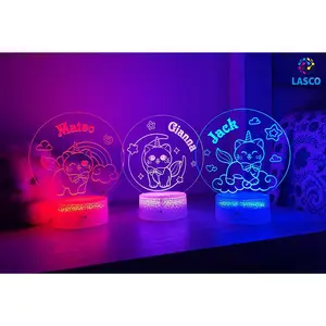 Cat Kitten Personalized Acrylic Night Light