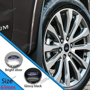 4 Piece Set Abs Material Car Wheel Center Caps, Compatible with Ford Fiesta Mondeo Fusion Explorer Escape Models, Durable Automotive Accessories