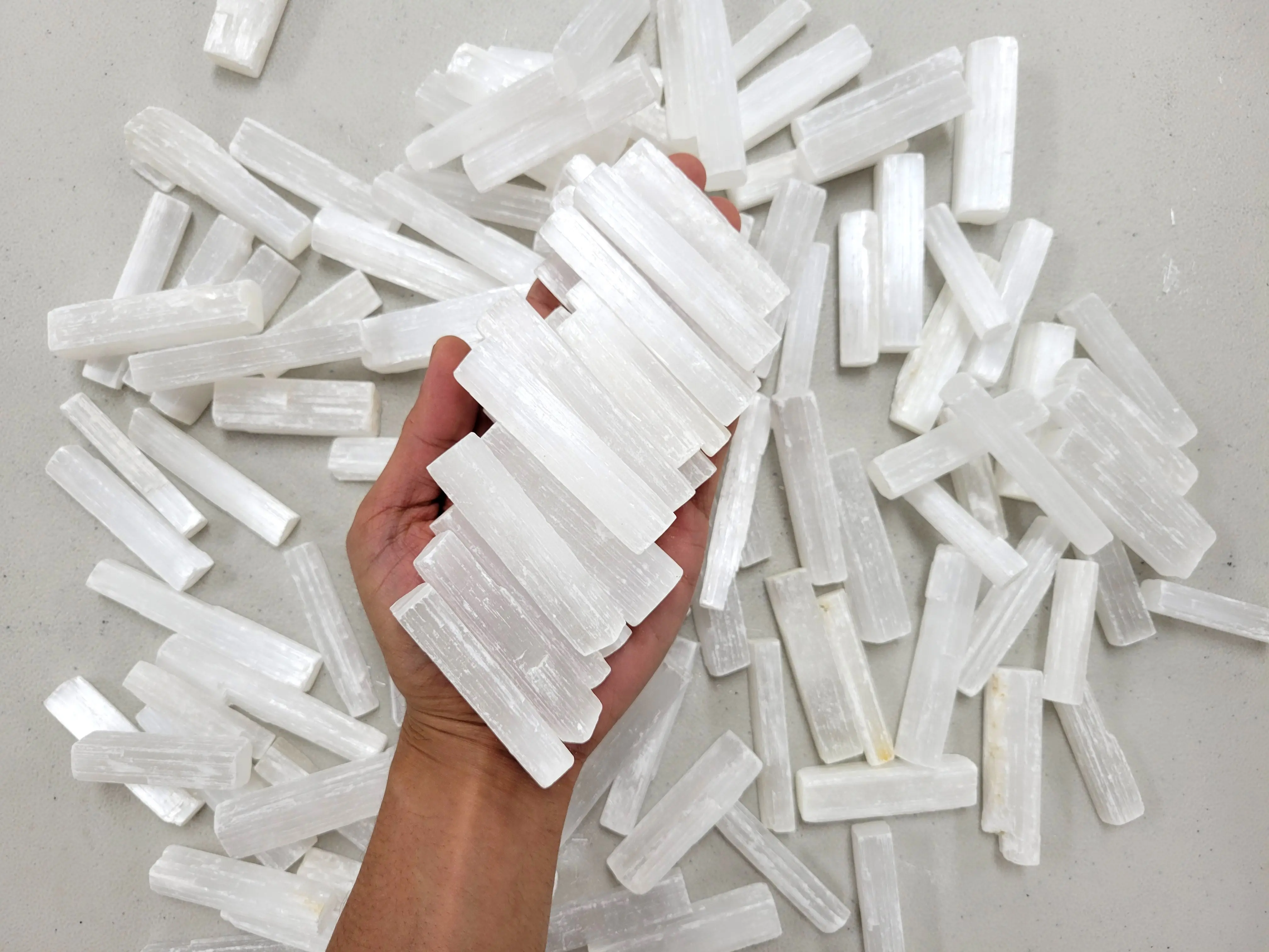 Selenite Crystal Sticks Bulk for Gridding, Witchcraft and Healing