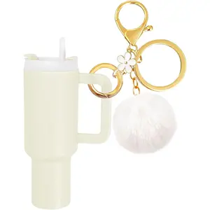 Mini Tumbler Keychain Accessories for Stanley Cup, Cute Lip Balm holder for Women