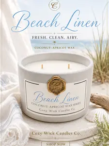 Beach Linen Candle