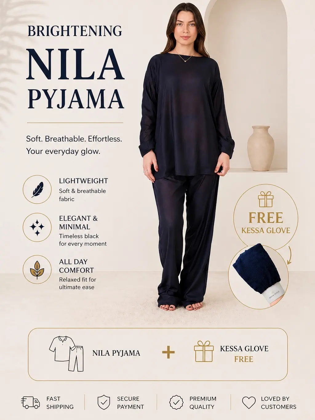 Nila Bridal Brightening Pyjama – Moroccan Skin Glow Ritual (Original)