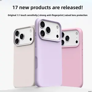 Compatible with iPhone 17 Pro Max Case Official Liquid Silicone Integrated AI Button Apple 16 Shockproof 15 New