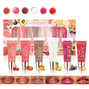 6pcs Natural Long Lasting Moisturizing Mirror Lip Oil Fruity Juicy Lip Gloss Portable Liquid Lip Gloss Lip Glaze Daily Natural Lip Makeup Waterproof Nourishing Care Lip Gloss Moisturizing Lightweight Makeup Essentials