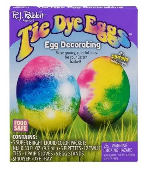 Easter Unlimited Tie Dye Egg Coloring Kit – Vibrant Easter Egg Decorating Set with Unique Tie-Dye Effects – Easy & Fun Egg Dyeing Kit for Kids & Families