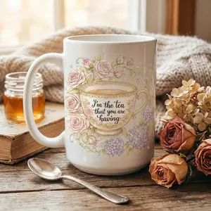 I Am The Tea That You Are Having Mug, Bookish Tea Lover Gift, Romance Reader Mug, BookTok Coffee Cup
