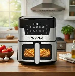 TomaChef Air Fryer,5L or 5.3QT,10-in-1 Multi-Function,Adjustable Temperature&Time,Visual Window,1300w Home Chicken Multifunctional Cooker air fryers
