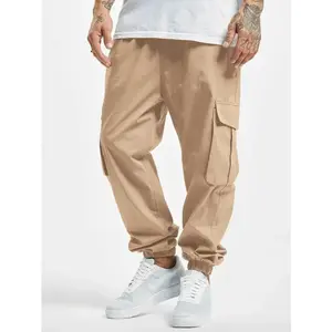 2025 New Men’s Cotton Cargo Pants – Khaki, Casual, Tactical Jogger Cargo with Multiple Pockets; Fashionable Black Army Trousers for Workwear Outfits