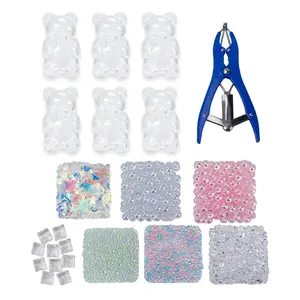 DIY Handmade Stress Relief Ball Kit, Stress Relief Gadgets, Includes 6 Accessories, 6 Transparent Balls with Plugs, Perfect Gift for Kids' Day & Graduation