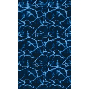 Evening Bay Overlap 8 ft Round Pool Liner for Above-Ground Steel Wall Pools Weather Resistant Standard Gauge Vinyl with Welded Seams Dark Blue Fits 48/54-In Depth Walls
