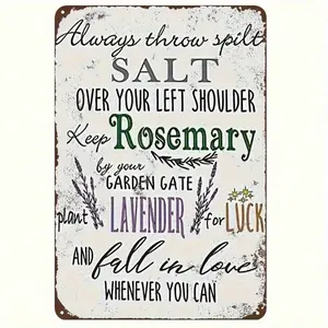 [Vintage Witch Wall Sign] 1pc 8x12 Inch Rustic Metal Tin Plaque – Humorous & Inspirational Halloween Decor, Whimsical Font Design for Home, Garden, Kitchen, or Living Room |   Frameless Retro Metal Wall Art, Perfect Holiday Gift
