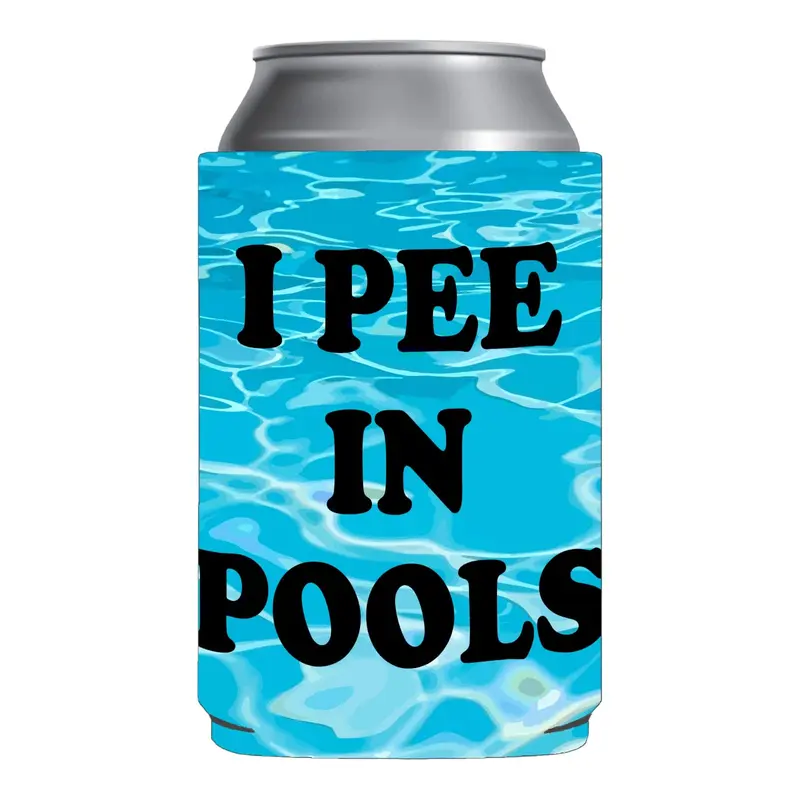 I Pee In Pools beer beverage holder pool party Drinkware Bottles Drink Tumbler Mug Portable Cup Water Bottles Bottled Reusable Washable Insulated