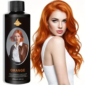 Orange Semi-Permanent Hair Dye, Vegan Cruelty-Free Hair Color, 9.06 Oz/268 Ml Mocha Hair Dye, Rich Long-Lasting Color